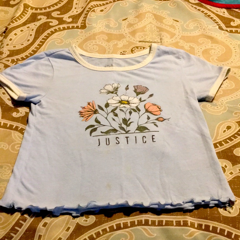 Justice Size 7 Girls Floral T-Shirt
